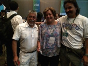 Con el profesor Moncayo y ex senadora Gloria Ramirez